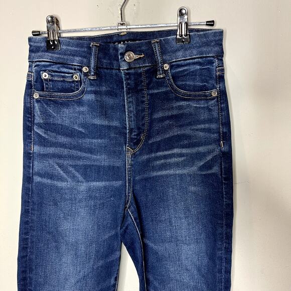 American Eagle Curvy Super Hi Rise Jegging Dark Wash Womens Size 00 - Picture 3 of 9